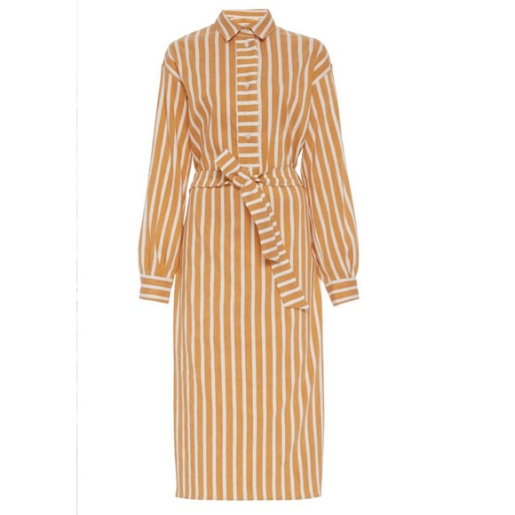 NWT SamsøeSamsøe Amara Belted Collared Shirt Dress - Picture 4 of 12